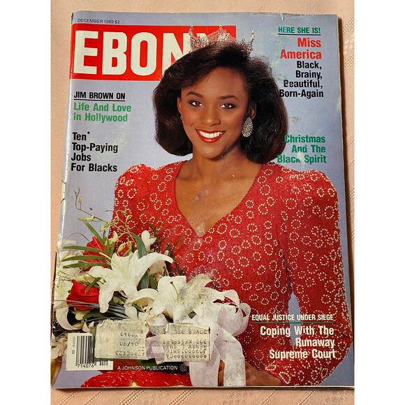 EBONY Magazine December 1989 Featuring Miss America Debbye Turner - Picture 1 of 16